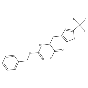 2-{[(Benzyloxy)carbonyl]amino}-3-[5-(trifluoromethyl)thiophen-3-yl]propanoic acid结构式