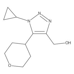 [1-cyclopropyl-5-(oxan-4-yl)-1H-1,2,3-triazol-4-yl]methanol结构式