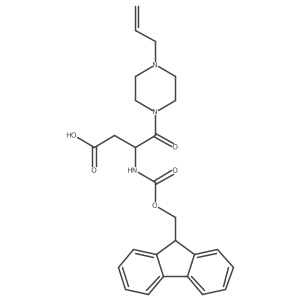 3-({[(9H-fluoren-9-yl)methoxy]carbonyl}amino)-4-oxo-4-[4-(prop-2-en-1-yl)piperazin-1-yl]butanoic acid结构式