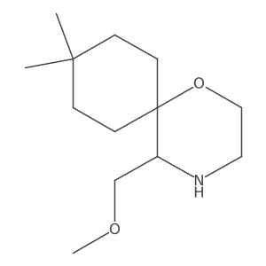 5-(Methoxymethyl)-9,9-dimethyl-1-oxa-4-azaspiro[5.5]undecane结构式