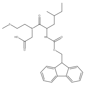 2-[2-({[(9H-fluoren-9-yl)methoxy]carbonyl}amino)-4-methyl-N-[2-(methylsulfanyl)ethyl]hexanamido]acetic acid结构式