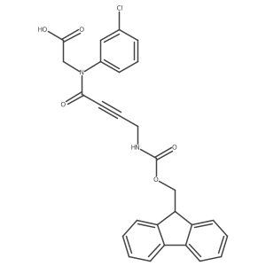 2-[N-(3-chlorophenyl)-4-({[(9H-fluoren-9-yl)methoxy]carbonyl}amino)but-2-ynamido]acetic acid结构式