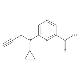 6-[Cyclopropyl(prop-2-yn-1-yl)amino]pyridine-2-carboxylic acid Structure