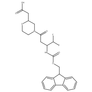 2-{4-[3-({[(9H-fluoren-9-yl)methoxy]carbonyl}amino)-4,4-difluorobutanoyl]morpholin-2-yl}acetic acid结构式