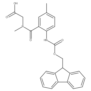 2-{1-[2-({[(9H-fluoren-9-yl)methoxy]carbonyl}amino)-5-methylphenyl]-N-methylformamido}acetic acid结构式