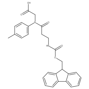 2-[3-({[(9H-fluoren-9-yl)methoxy]carbonyl}amino)-N-(4-methylphenyl)propanamido]acetic acid Structure