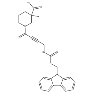1-[4-({[(9H-fluoren-9-yl)methoxy]carbonyl}amino)but-2-ynoyl]-3-methylpiperidine-3-carboxylic acid结构式