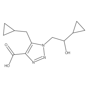 1-(2-cyclopropyl-2-hydroxyethyl)-5-(cyclopropylmethyl)-1H-1,2,3-triazole-4-carboxylic acid结构式