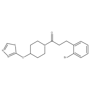 3-(2-Bromophenyl)-1-[4-(1,3,4-thiadiazol-2-yloxy)piperidin-1-yl]propan-1-one结构式