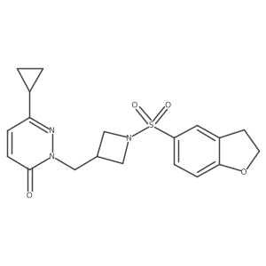 6-Cyclopropyl-2-{[1-(2,3-dihydro-1-benzofuran-5-sulfonyl)azetidin-3-yl]methyl}-2,3-dihydropyridazin-3-one结构式