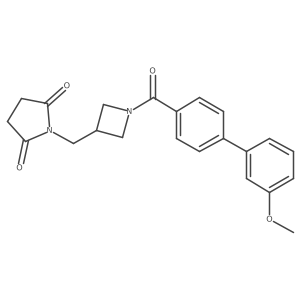 1-((1-(3'-Methoxy-[1,1'-biphenyl]-4-carbonyl)azetidin-3-yl)methyl)pyrrolidine-2,5-dione Structure