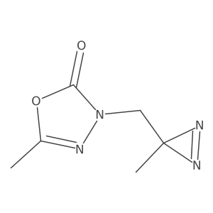 5-methyl-3-[(3-methyl-3H-diazirin-3-yl)methyl]-2,3-dihydro-1,3,4-oxadiazol-2-one Structure