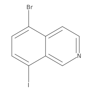5-Bromo-8-iodoisoquinoline结构式