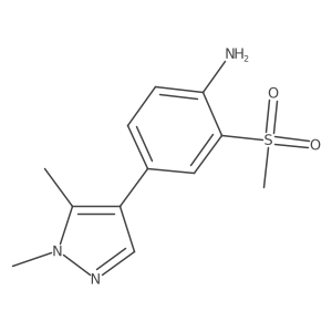 4-(1,5-Dimethyl-1H-pyrazol-4-yl)-2-(methylsulfonyl)benzenamine Structure