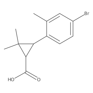 rac-(1R,3R)-3-(4-bromo-2-methylphenyl)-2,2-dimethylcyclopropane-1-carboxylic acid Structure