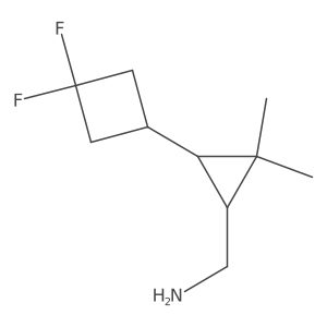 rac-[(1R,3R)-3-(3,3-difluorocyclobutyl)-2,2-dimethylcyclopropyl]methanamine Structure