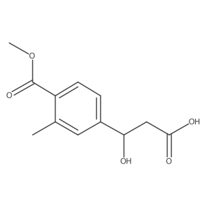 (3R)-3-hydroxy-3-[4-(methoxycarbonyl)-3-methylphenyl]propanoic acid结构式