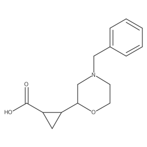 rac-(1R,2R)-2-(4-benzylmorpholin-2-yl)cyclopropane-1-carboxylic acid Structure