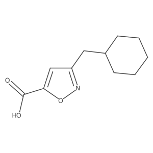 3-(Cyclohexylmethyl)-1,2-oxazole-5-carboxylic acid结构式