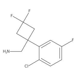 [1-(2-Chloro-5-fluorophenyl)-3,3-difluorocyclobutyl]methanamine结构式