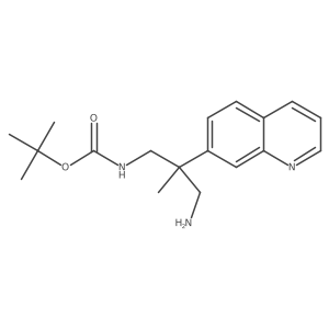 tert-butyl N-[3-amino-2-methyl-2-(quinolin-7-yl)propyl]carbamate Structure