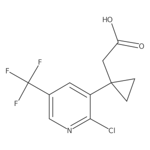 2-{1-[2-Chloro-5-(trifluoromethyl)pyridin-3-yl]cyclopropyl}acetic acid结构式