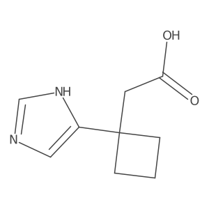 2-[1-(1H-imidazol-5-yl)cyclobutyl]acetic acid结构式