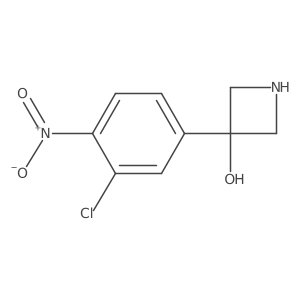 3-(3-Chloro-4-nitrophenyl)azetidin-3-ol Structure