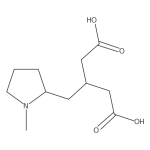 3-[(1-Methylpyrrolidin-2-yl)methyl]pentanedioic acid结构式