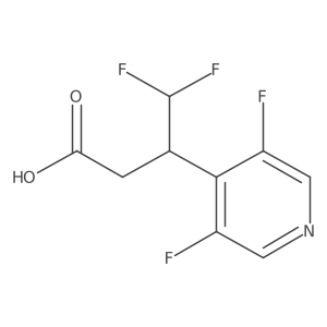 3-(3,5-Difluoropyridin-4-yl)-4,4-difluorobutanoic acid结构式