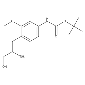 tert-butyl N-[4-(2-amino-3-hydroxypropyl)-3-methoxyphenyl]carbamate结构式