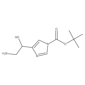 tert-butyl 4-(2-amino-1-hydroxyethyl)-1H-imidazole-1-carboxylate结构式