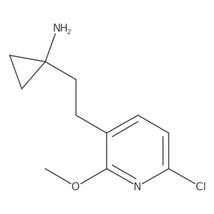 1-[2-(6-Chloro-2-methoxypyridin-3-yl)ethyl]cyclopropan-1-amine结构式