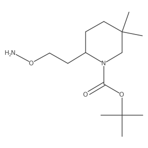 Tert-butyl 2-[2-(aminooxy)ethyl]-5,5-dimethylpiperidine-1-carboxylate结构式