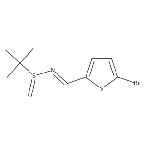 [N(E)]-N-[(5-Bromo-2-thienyl)methylene]-2-methyl-2-propanesulfinamide结构式