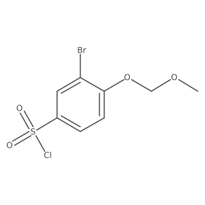 3-Bromo-4-(methoxymethoxy)benzene-1-sulfonyl chloride结构式