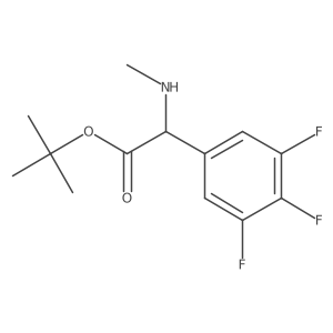 Tert-butyl 2-(methylamino)-2-(3,4,5-trifluorophenyl)acetate结构式