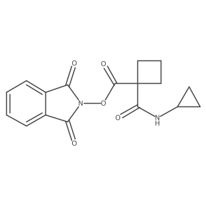 1,3-dioxo-2,3-dihydro-1H-isoindol-2-yl 1-(cyclopropylcarbamoyl)cyclobutane-1-carboxylate结构式