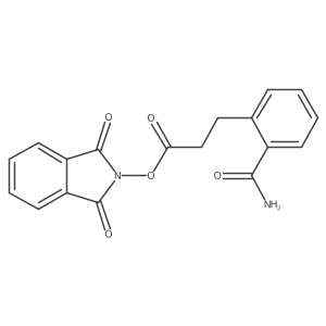 1,3-dioxo-2,3-dihydro-1H-isoindol-2-yl 3-(2-carbamoylphenyl)propanoate结构式