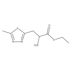 Ethyl 2-amino-3-(5-methyl-1,3,4-thiadiazol-2-yl)propanoate结构式
