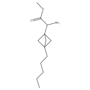 Methyl 2-amino-2-[3-(2-ethoxyethyl)-1-bicyclo[1.1.1]pentanyl]acetate结构式
