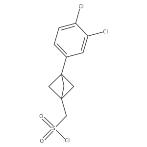 [3-(3,4-Dichlorophenyl)-1-bicyclo[1.1.1]pentanyl]methanesulfonyl chloride Structure