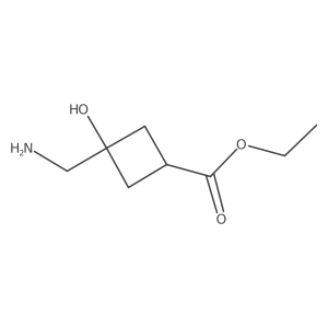 Ethyl 3-(aminomethyl)-3-hydroxycyclobutane-1-carboxylate Structure
