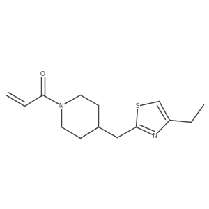 1-[4-[(4-Ethyl-1,3-thiazol-2-yl)methyl]piperidin-1-yl]prop-2-en-1-one Structure