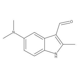 5-(dimethylamino)-2-methyl-1H-indole-3-carbaldehyde结构式