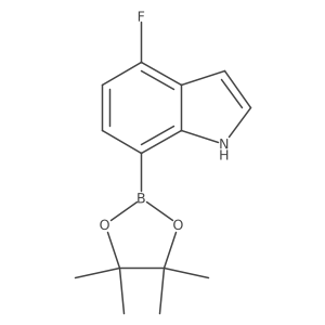 4-Fluoro-7-(4,4,5,5-tetramethyl-1,3,2-dioxaborolan-2-yl)-1H-indole Structure