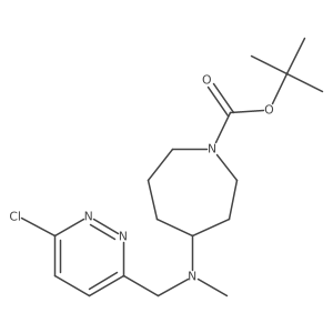Tert-butyl 4-[(6-chloropyridazin-3-yl)methyl-methylamino]azepane-1-carboxylate结构式