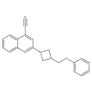 2-[3-(Pyridin-3-yloxymethyl)azetidin-1-yl]quinoline-4-carbonitrile Structure
