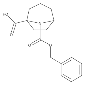8-[(Benzyloxy)carbonyl]-8-azabicyclo[3.2.1]octane-1-carboxylic acid结构式