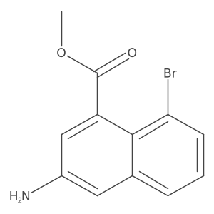 Methyl 3-amino-8-bromo-1-naphthoate结构式